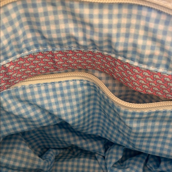 Vineyard Vines Cream and Navy Tote with Pink Accents - Picture 6 of 6